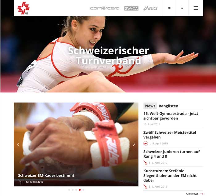 Website Schweizerischer Turnverband